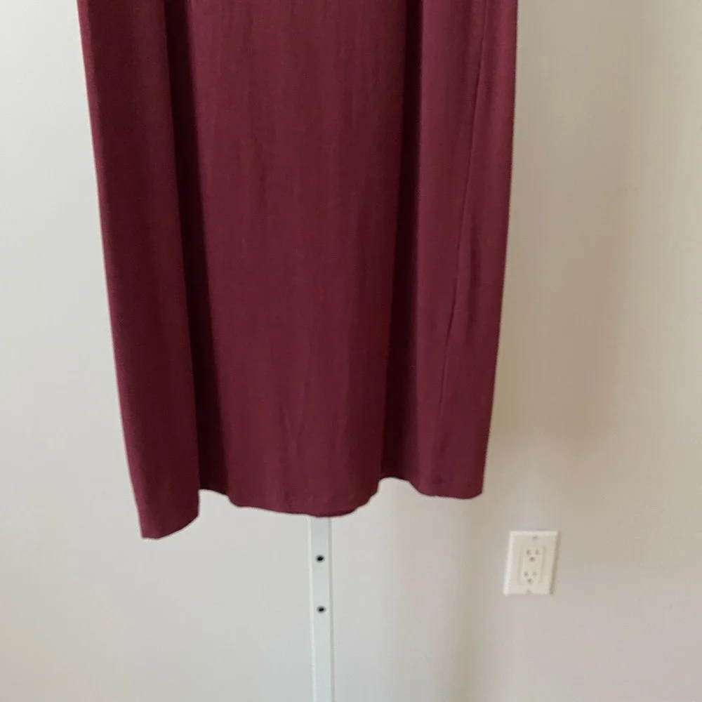 Takei S Cottage Maroon‎ Maxi Skirt Bamboo Organic Cotton Stretch Sustainable Eco